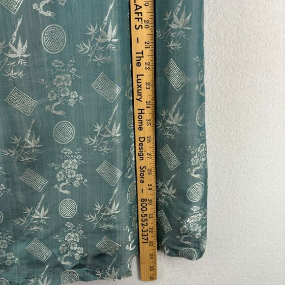 NHA MAY LAI Skirt M Wrap Tie Belt Brocade Vietnamese Traditional Sarong Blue - Picture 12 of 13